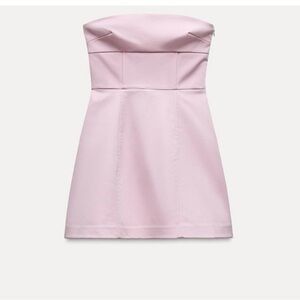 Zara short strapless bow dress